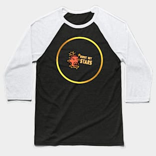 Burnt Out Stars (bearded cornrow man, gold circle) Baseball T-Shirt